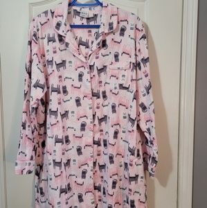 100% cotton flannel sleep shirt